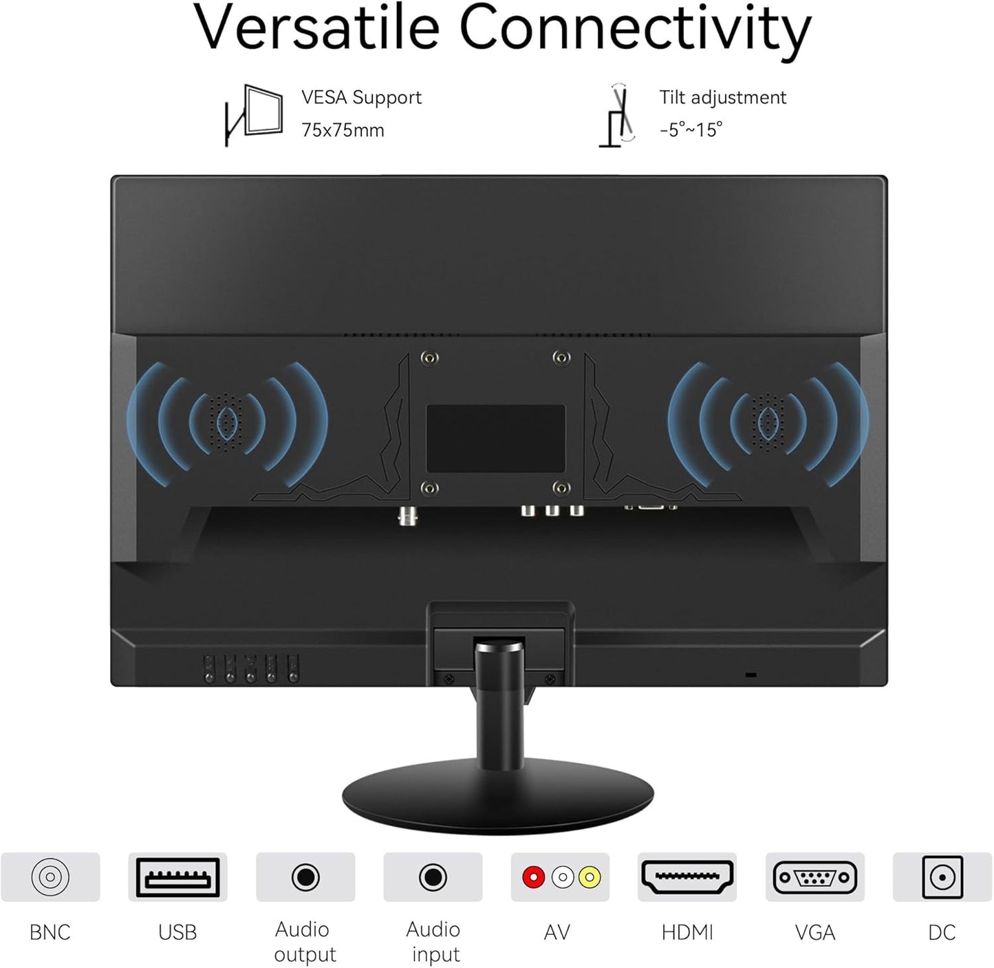 21.5 Inch PC Monitor 1920x1080p LED Display Computer Monitor with VGA/HDMI/AV/BN