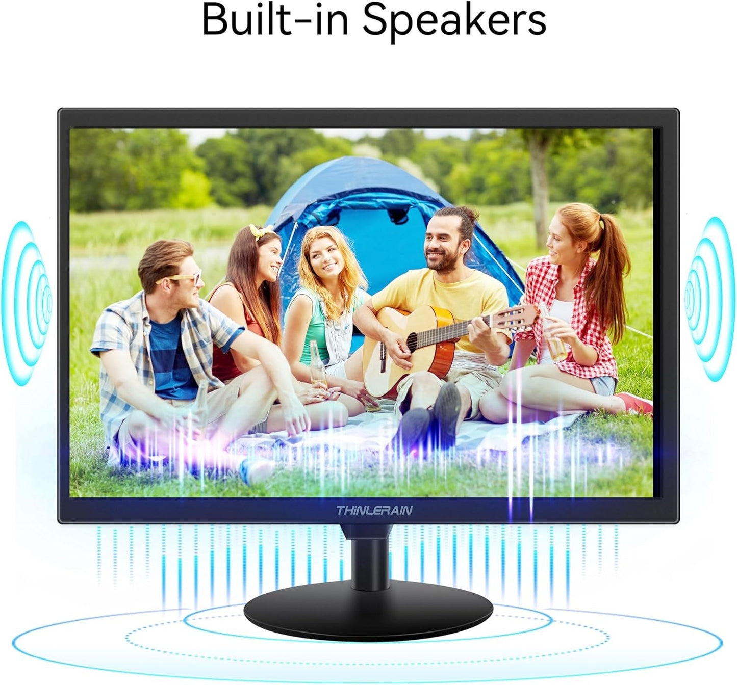 21.5 Inch PC Monitor 1920x1080p LED Display Computer Monitor with VGA/HDMI/AV/BN