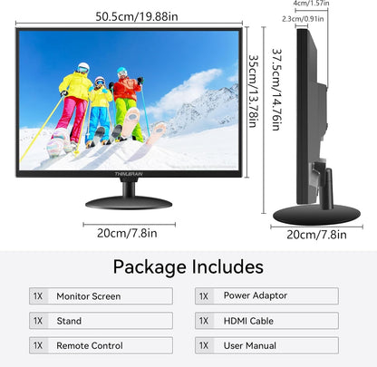 21.5 Inch PC Monitor 1920x1080p LED Display Computer Monitor with VGA/HDMI/AV/BN